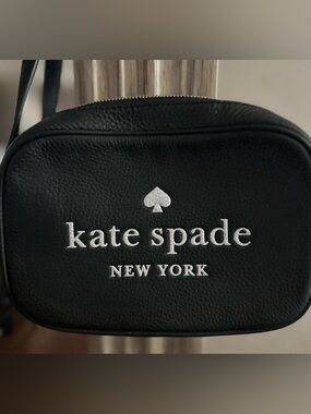 kate spade glitter black camera bag